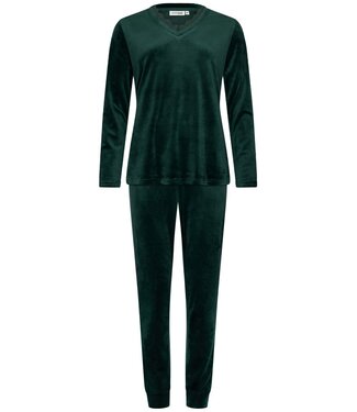 Pastunette Premium Bosgroene, velours lounge damespyjama 'chic comfort'