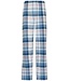 Doorknoop dames pyjama met lange mouwen van katoenflanel 'cool blue checks'