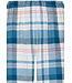 Doorknoop dames pyjama met lange mouwen van katoenflanel 'cool blue checks'