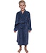 boys warm blue wrap-over morningown with belt 'modern little man'