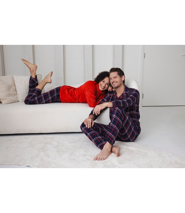 Zachte flanel-fleece Mix & Match lounge-top 'sweet hearts'