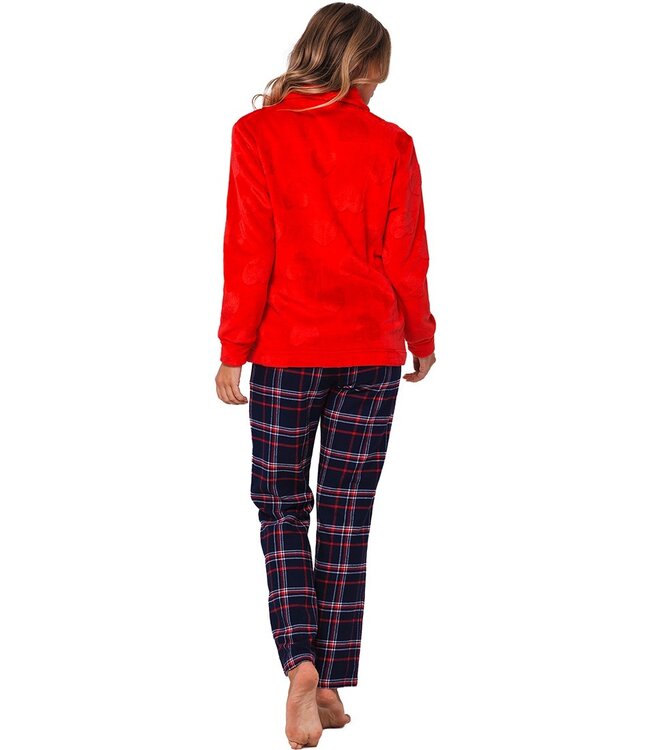 Zachte flanel-fleece Mix & Match lounge-top 'sweet hearts'