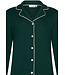 Luxe doorknoop damespyjama van katoen-interlock 'chic green beauty'