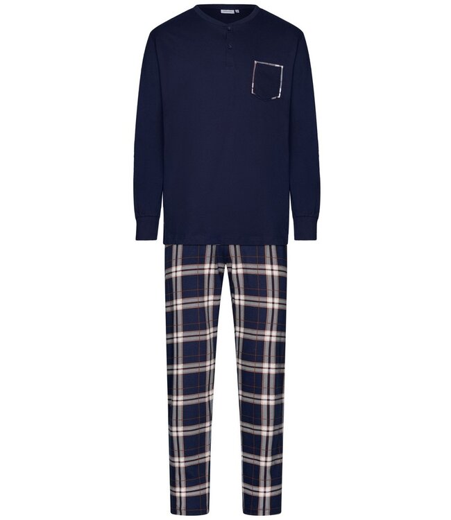 men's trendy pyjama set with buttons 'modern check's