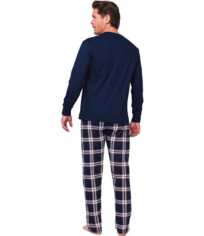 men's trendy pyjama set with buttons 'modern check's