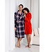 ladies soft flannel fleece wrap-over morninggown 'sweet hearts'