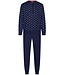 Heren pyjama van bio-katoen met lange mouwen en knopen 'geometric star'