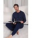 long sleeve organic cotton pyjama set with buttons 'geometric star'