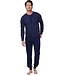 Heren pyjama van bio-katoen met lange mouwen en knopen 'geometric star'