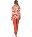 Luxe dames pyjama met lange mouwen 'watercolour art'