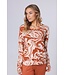 Luxe dames pyjama met lange mouwen 'watercolour art'