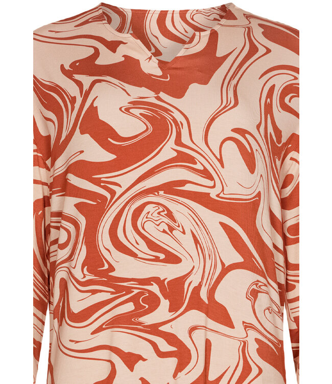 Luxe dames pyjama met lange mouwen 'watercolour art'