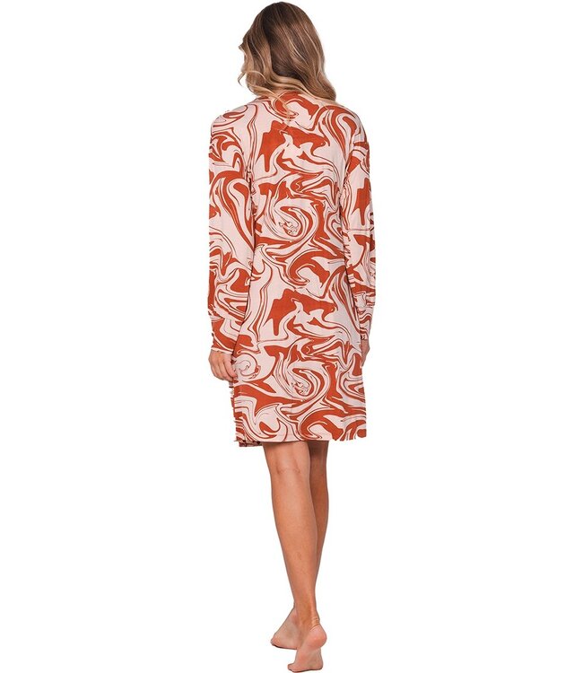 ladies luxury long sleeve nightdress 'watercolour art'