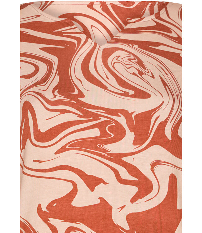 Luxe damesnachthemd lange mouwen 'watercolour art'