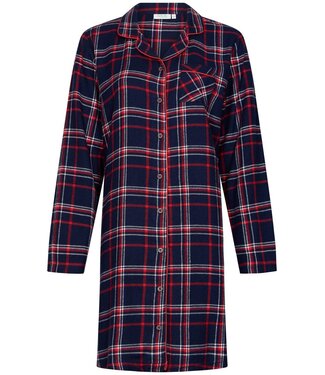 Rebelle ladies full button cotton flannel nightshirt 'cool checks'