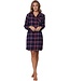 ladies full button cotton flannel nightshirt 'cool checks'