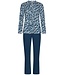 100% organic cotton long sleeve pyjama set with buttons 'arty leafs'