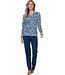 100% biologisch katoenen pyjamaset met lange mouwen en knopen ‘arty leaves’