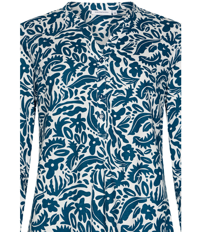 100% organic cotton long sleeve pyjama set with buttons 'arty leafs'