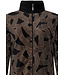 Warme, coral-fleece lounge-huispak met rits 'abstract art'
