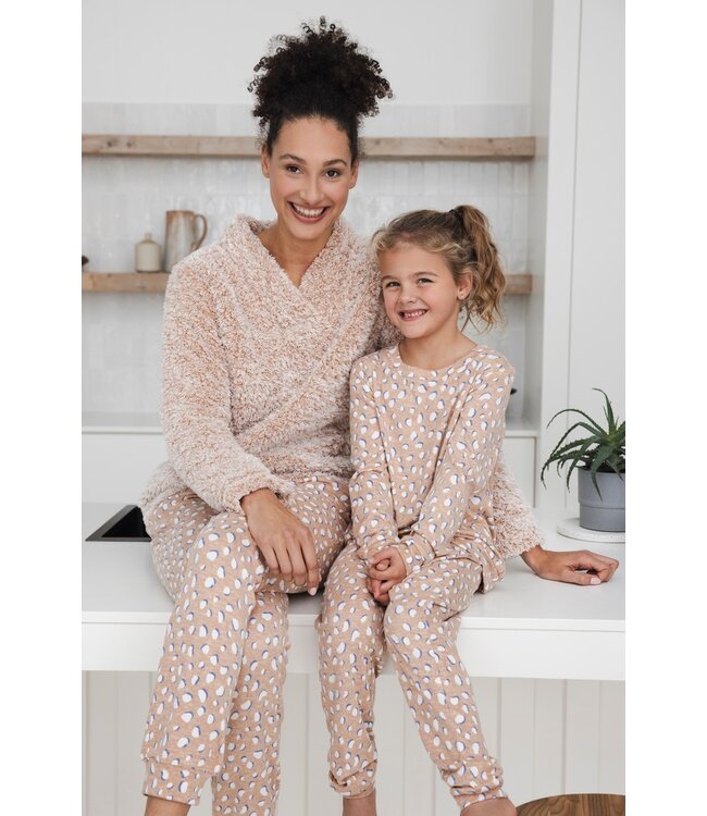 Mix & Match warm, long fleece cuffed pants 'crazy bubbles'