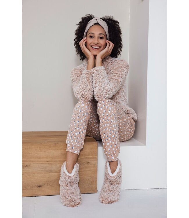 Mix & Match warm, long fleece cuffed pants 'crazy bubbles'