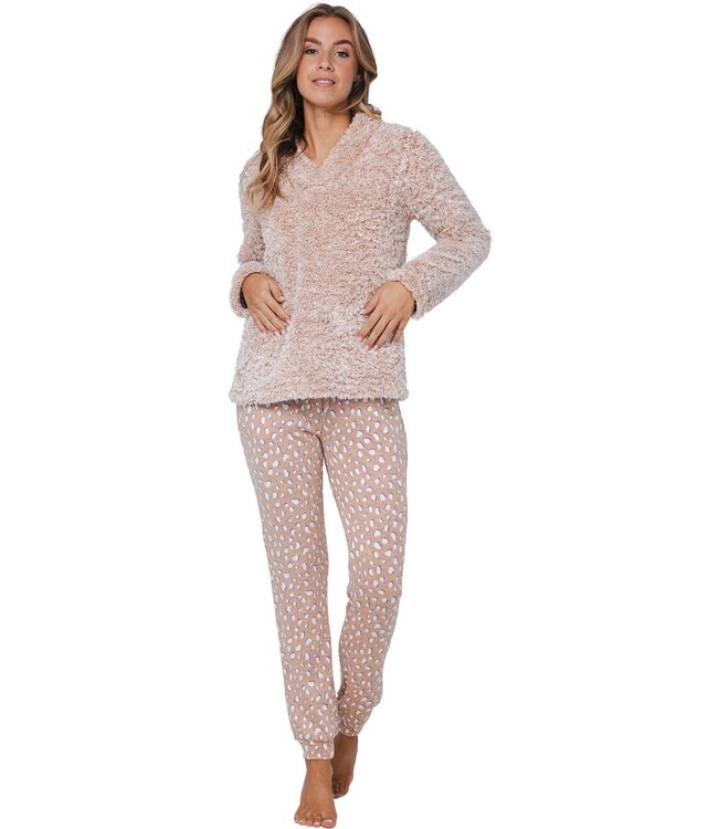 Mix & Match warm, long fleece cuffed pants 'crazy bubbles'