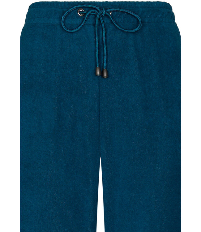 ladies blue terry lounge pyjama set 'forest flowers'