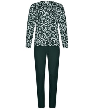 Pastunette Premium green pyjama with buttons 'boutique charm'