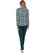 Groene pyjama met knopen 'boutique charm'