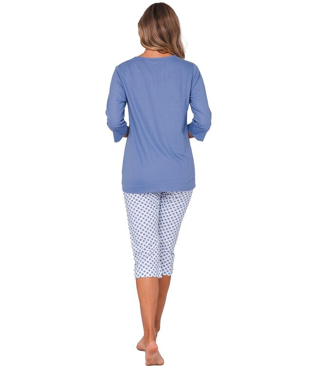 3/4-pyjamaset met lange mouwen van biologisch katoen ‘little dotty circles’