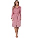 Zachte fleece ochtendjas met ritssluiting ‘embossed weaves’ (110 cm)