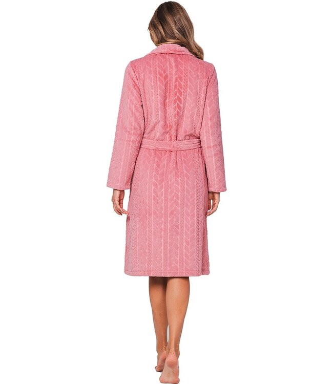 soft fleece morninggown with full zip 'embossed weave' (110cm)