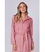 Zachte fleece ochtendjas met ritssluiting ‘embossed weaves’ (110 cm)