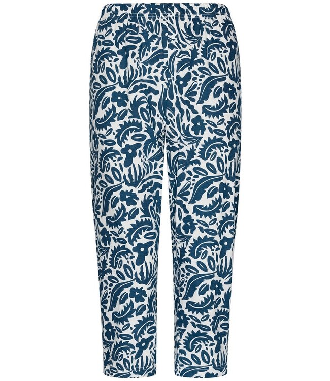 Bio-katoenen dames pyjama met 3/4e lange broek ‘arty leafs’