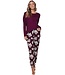 Luxe lounge dames pyjama met knopen 'bold blooms'