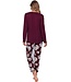 Luxe lounge dames pyjama met knopen 'bold blooms'