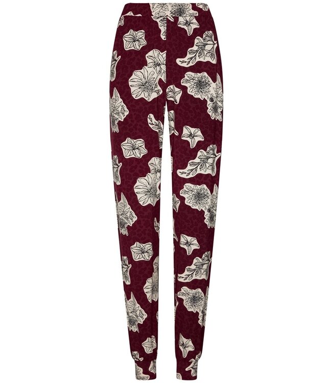 Luxe lounge dames pyjama met knopen 'bold blooms'