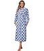 Extra lange, warme overslag ochtendjas van coral fleece ‘deeply dotty’