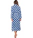 Extra lange, warme overslag ochtendjas van coral fleece ‘deeply dotty’