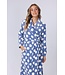 Extra lange, warme overslag ochtendjas van coral fleece ‘deeply dotty’