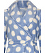 Extra lange, warme overslag ochtendjas van coral fleece ‘deeply dotty’