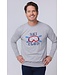 Heren pyjamaset van katoen-polyester-mix met V-hals 'winter ski club'