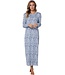 extra long warm nightdress 'watercolour waves