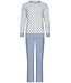 Pastunette Lila-blauwe katoen badstof dames loungepyjama ‘deeply dotty’