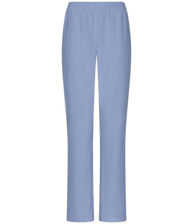 Lila-blauwe katoen badstof dames loungepyjama ‘deeply dotty’