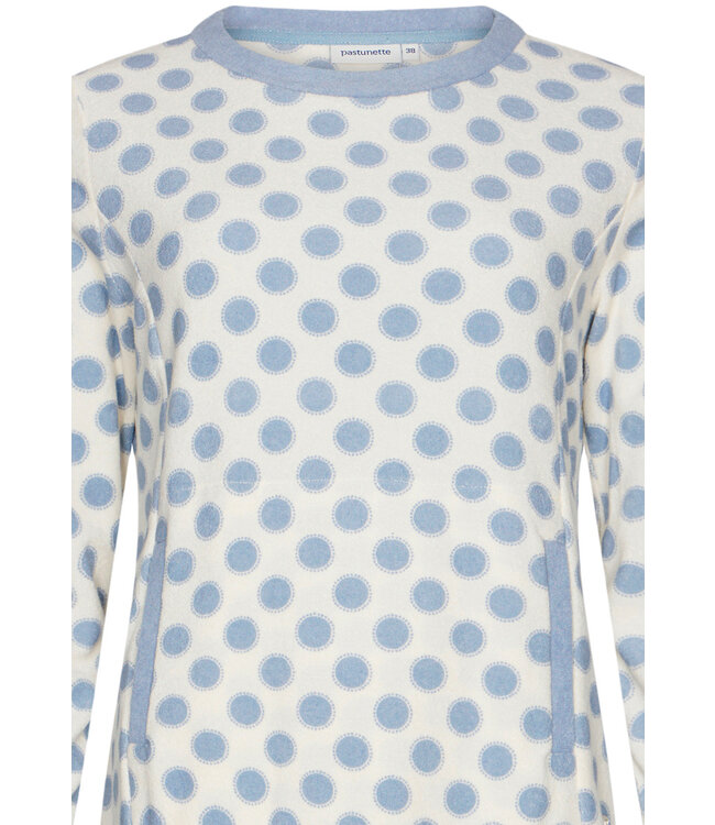 ladies lilac blue cotton-terry lounge pyjama 'deeply dotty'