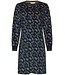 teal green soft velvet fleece home lounge dress 'abstract forest flowers'
