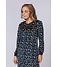 teal green soft velvet fleece home lounge dress 'abstract forest flowers'