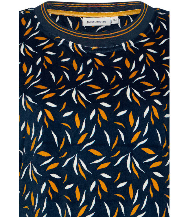 teal green soft velvet fleece home lounge dress 'abstract forest flowers'